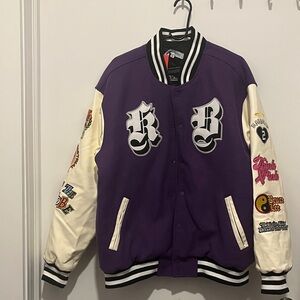 Kobe Bryant Legend of the Mamba Purple and Cream Varsity Jacket